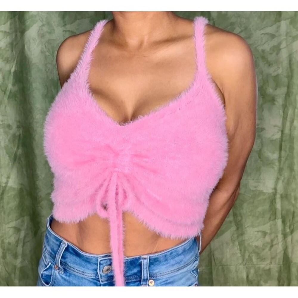 Hot Pink Wild Fable Fuzzy Crop Top